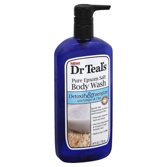 Dr Teal's Detoxify & Energize With Ginger & Clay Pure Epsom Salt Body Wash