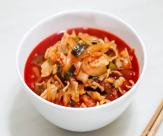 Jjampong with Rice 짬뽕 밥