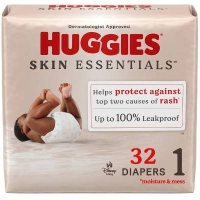 Huggies Skin Essentials Diapers Jumbo pack, Size 1 (32 ct)