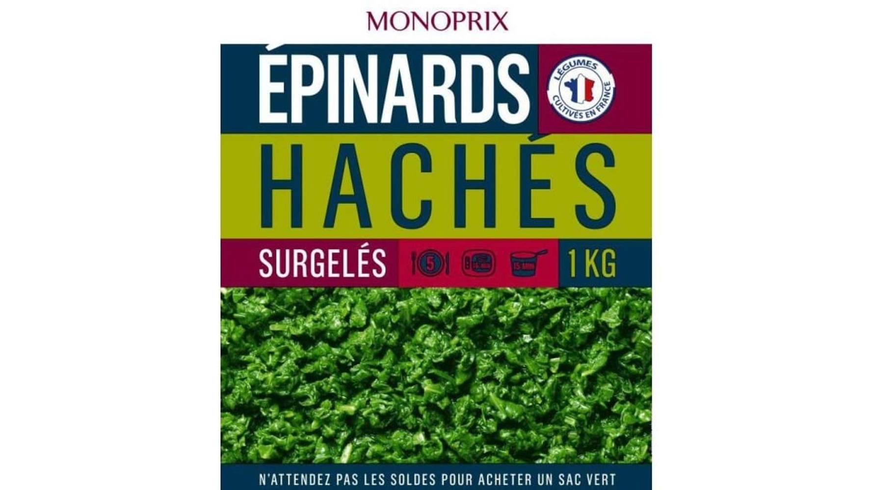 Monoprix - Épinards hachés