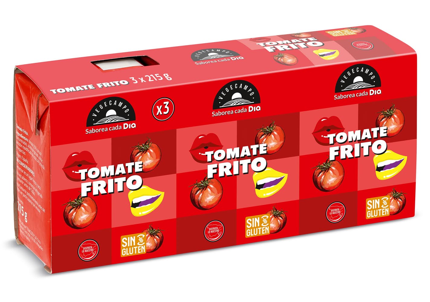 Tomate Frito Vegecampo De Dia Brik 3 X 215 G