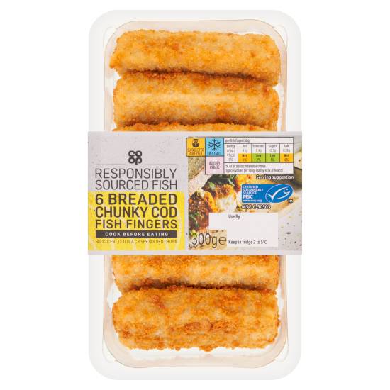 Co-op Breaded Chunky Cod Fish Fingers (6 pack)