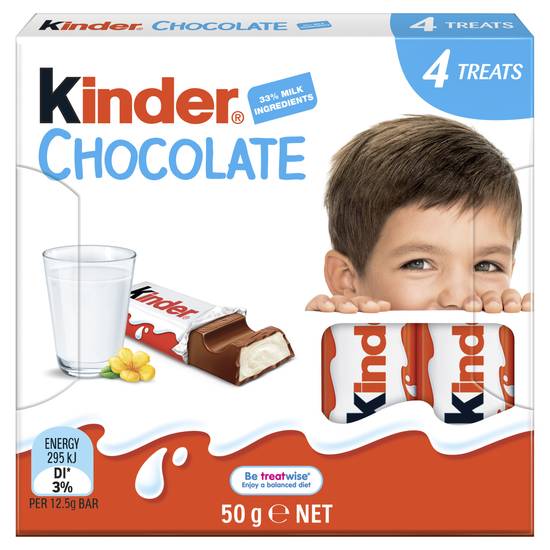 Kinder Chocolate 4 Treat pack 50g