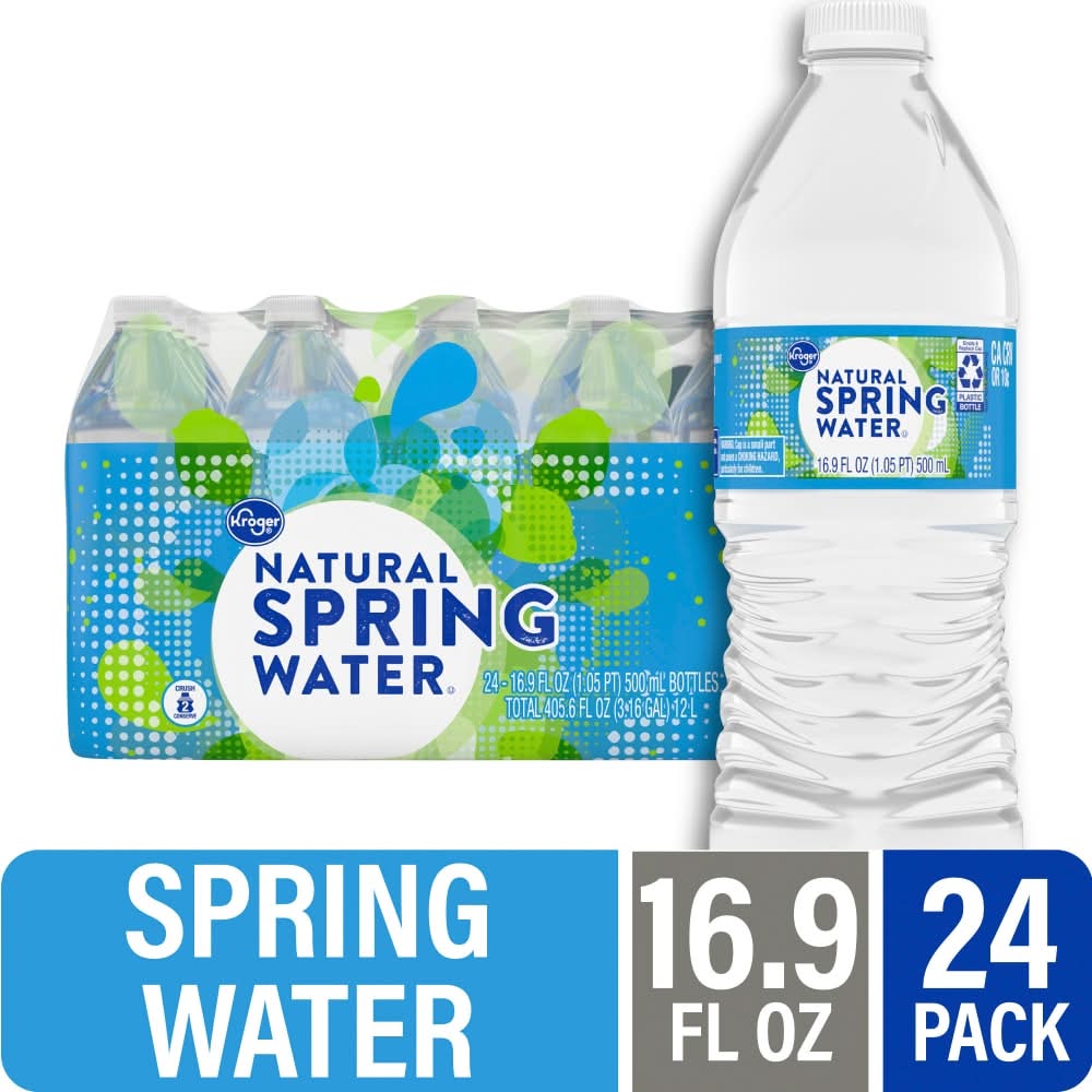 Kroger Natural Spring Water (24 x 16.9 fl oz)