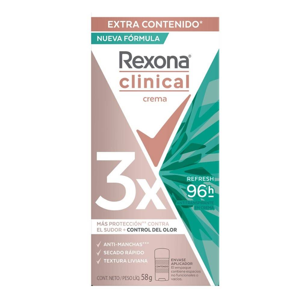 Rexona antitranspirante crema clinical 3x (female)