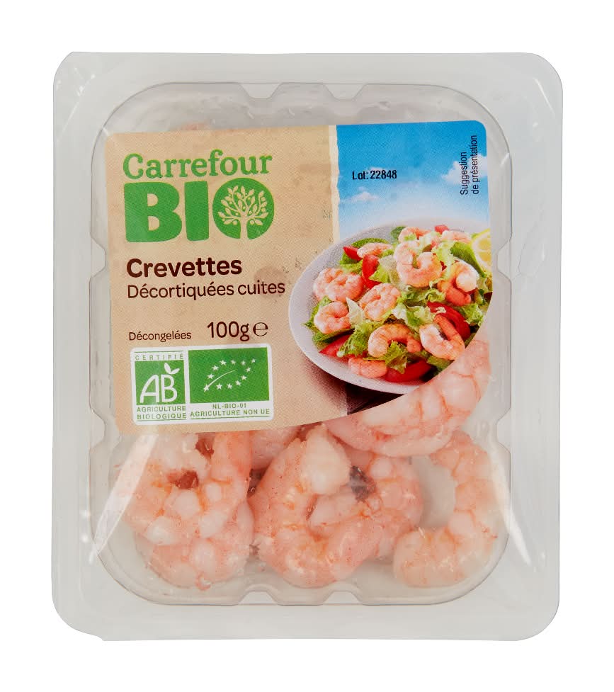 Carrefour Bio - Crevettes décortiquées cuites (100g)