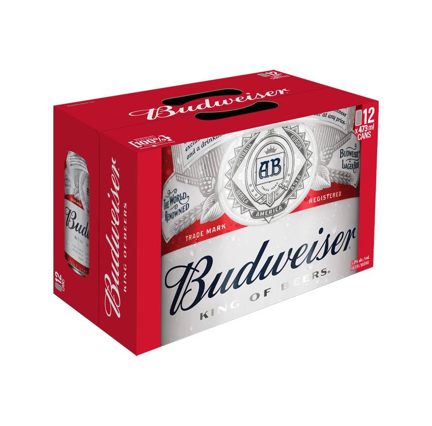 Budweiser Beer (12 pack, 473 mL)