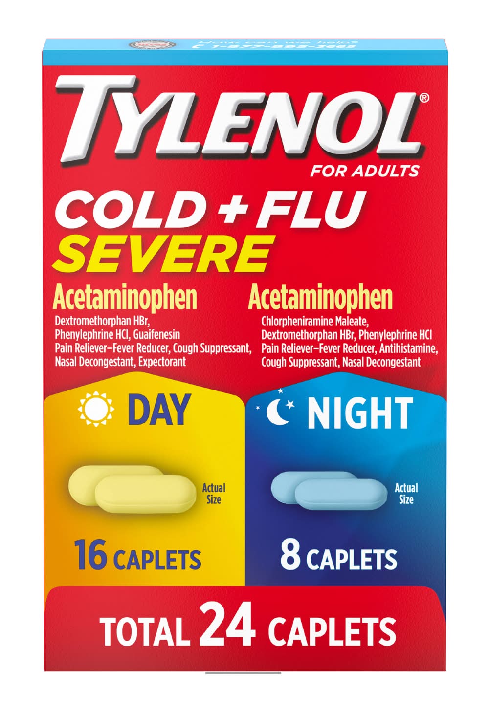 Tylenol Cold + Flu Severe Day & Night Caplets (24 ct)
