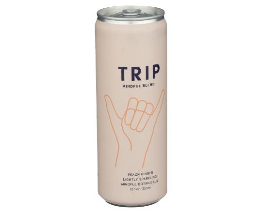 Trip Mindful Blend Lightly Sparkling Botanicals Water, Peach Ginger (12 fl oz)