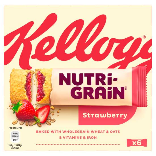 Kellogg's Nutri-Grain Strawberry Snack Bars (222g)