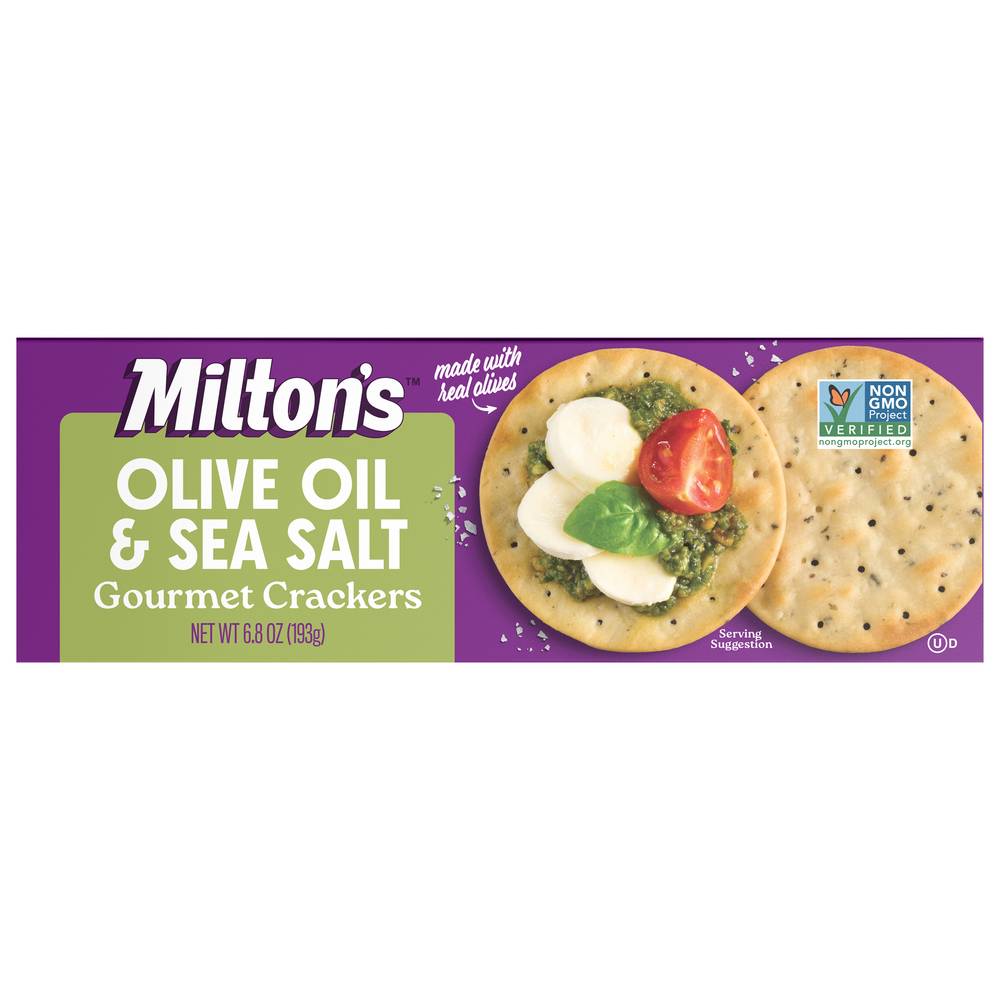 Miltons Craft Baked Crackers, Olive Oil And Sea Salt (6.8 oz)