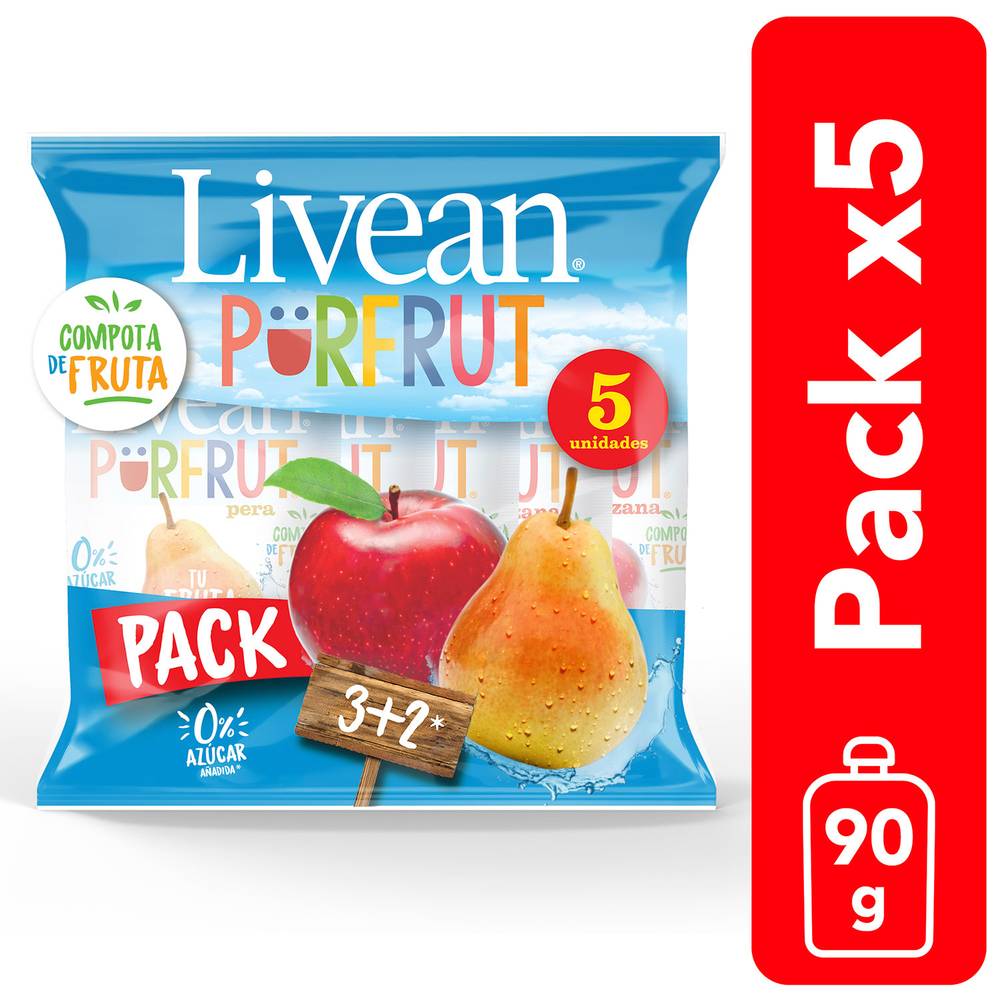 Livean pack compota purfrut (5 u)