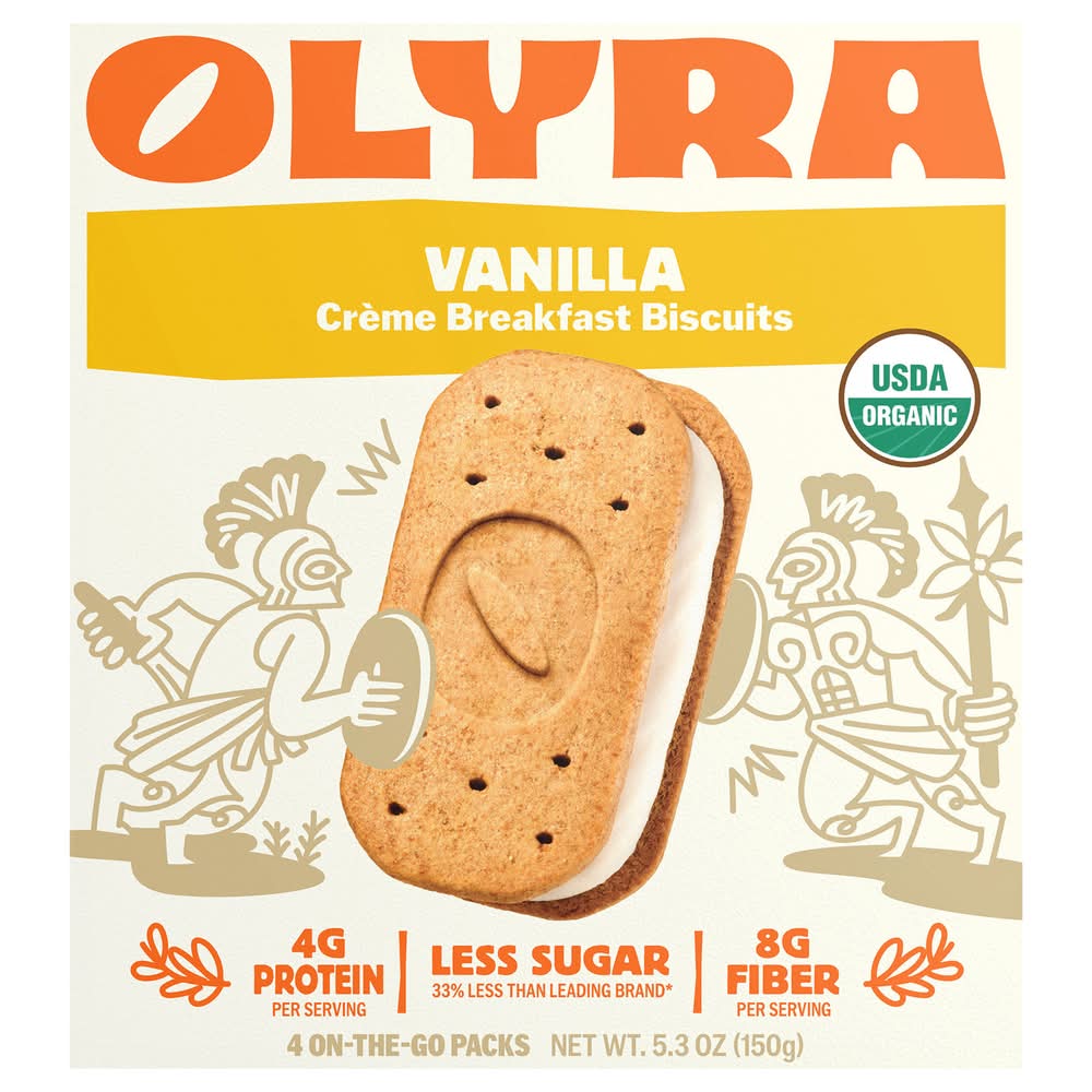Olyra Creme Sandwich Breakfast Biscuits, Vanilla (5.3 oz, 4 ct)