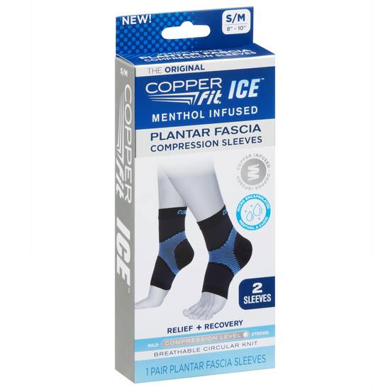 Copper Fit Ice S/M Plantar Fascia Compression Sleeves
