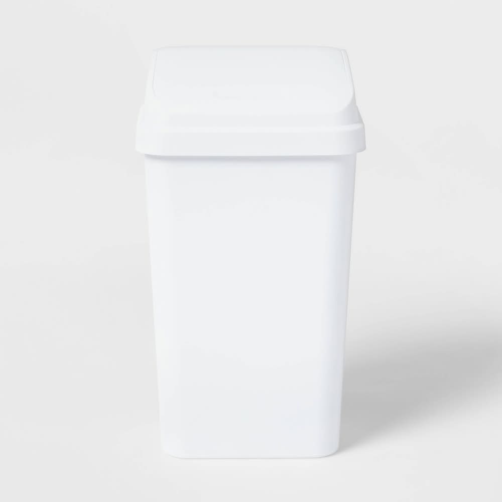 Brightroom Swing Top Waste Basket 13 Gallon, White