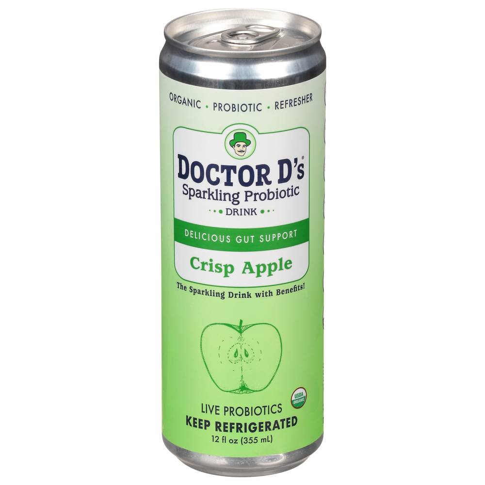 Doctor D's Crisp Apple Sparkling Probiotic Drink (12 fl oz)