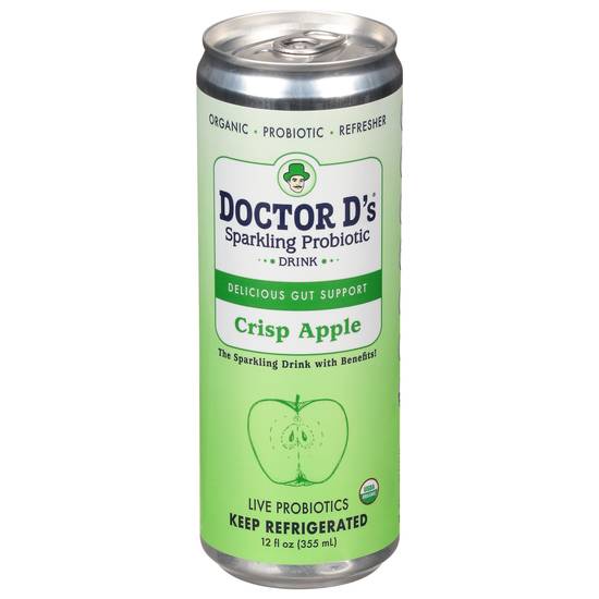 Doctor D's Crisp Apple Sparkling Probiotic Drink (12 fl oz)