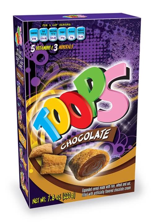 Toops · Cereal relleno, chocolate (220 g)