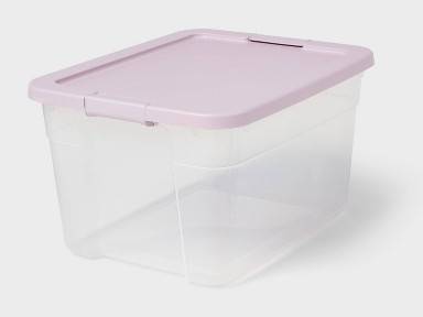 Brightroom Clear Latching Storage Box Lavender Splash