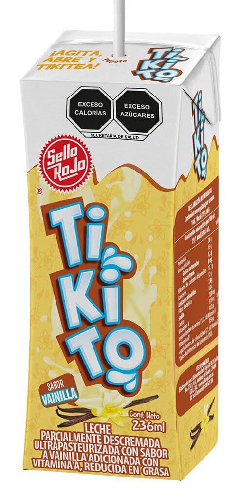 Sello Rojo · Leche tikito sabor vainilla (236 ml)