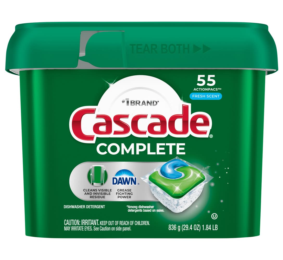 Cascade Fresh Scent Complete Dishwasher Detergents (29.4 oz, 55 ct)