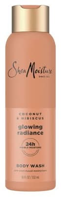 SheaMoisture Glowing Radiance Body Wash, Coconut-Hibiscus (18 fl oz)