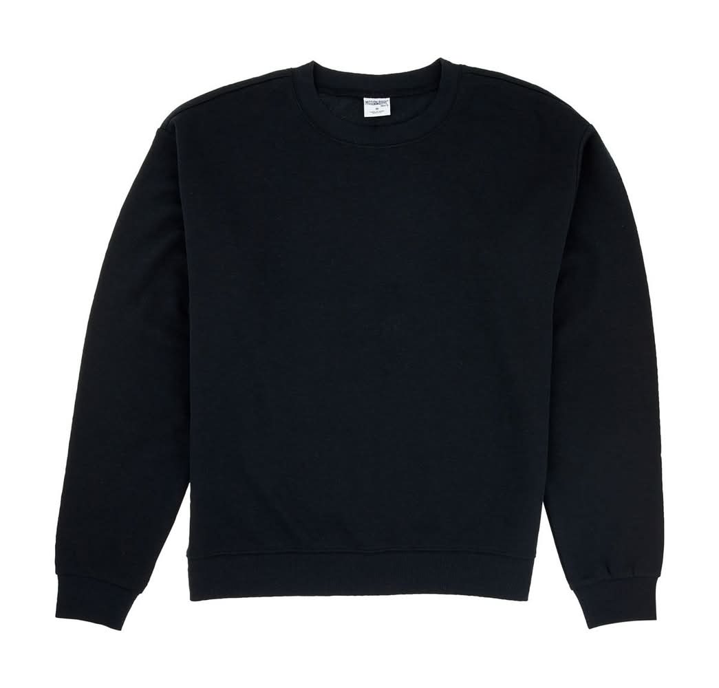 Mission Ridge Fleece Crew Neck T-Shirt, Men, M, Black