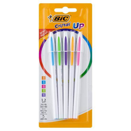 Bic caneta esferográfica 1.2mm cristal up (blister 5 unidades)