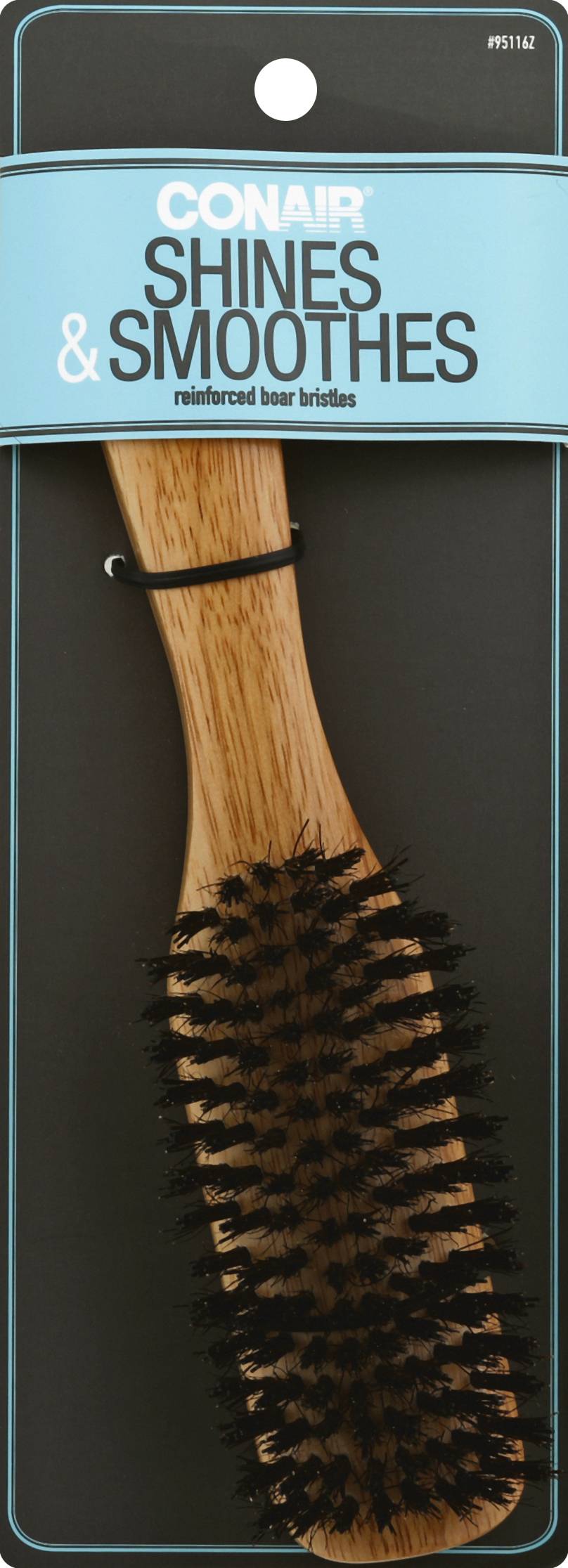 Conair Smooth & Shine Styling Essentials Wood Hair Brush (2.6 oz)