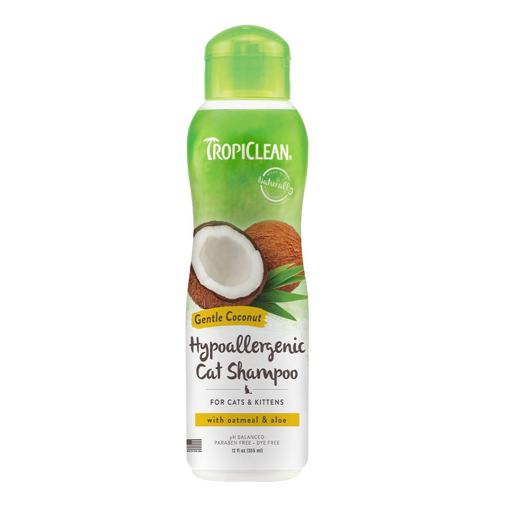 Tropiclean Gentle Coconut Hypoallergenic Cat & Kitten Shampoo(Gentle Coconut)