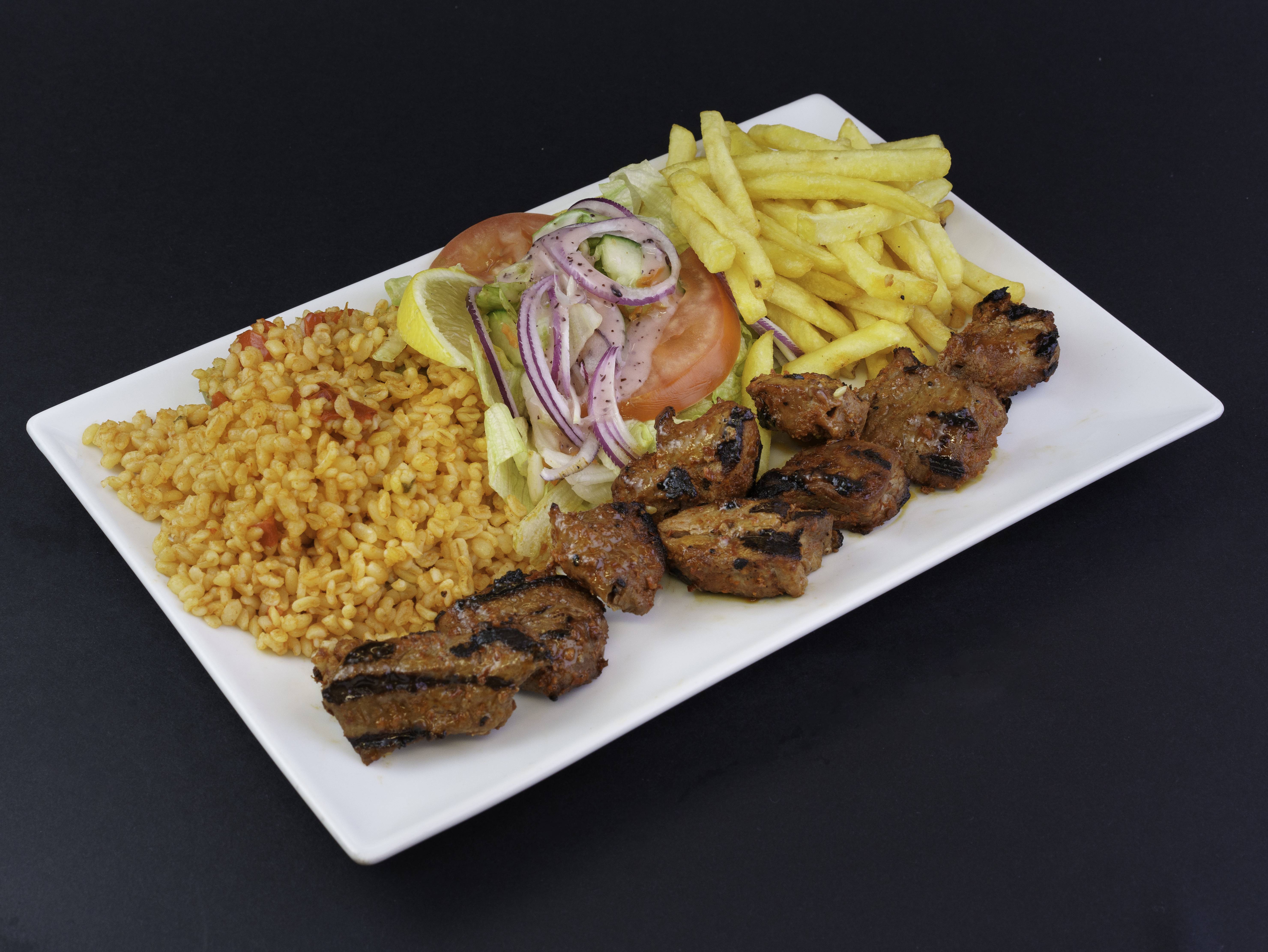 🔥🍛Assiette brochettes d'agneau