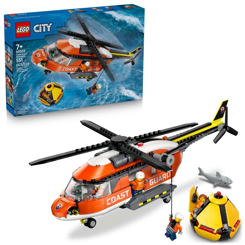 LEGO City Coast Guard Helicopter Toy For Kids, 7+ Years (551 ct)