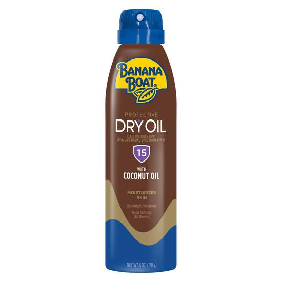 Banana Boat Dry Oil Sunscreen Spray, SPF 15, 6 OZ