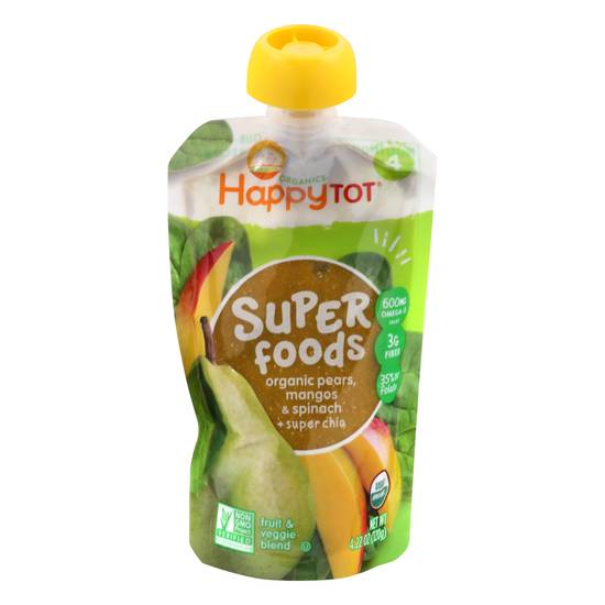 Happy Tot Organics Super Foods Fruit & Veggie Blend Stage 4 Baby Food