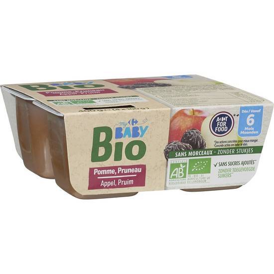 Carrefour Baby Bio - Dessert dès 6 mois (pomme - pruneau)