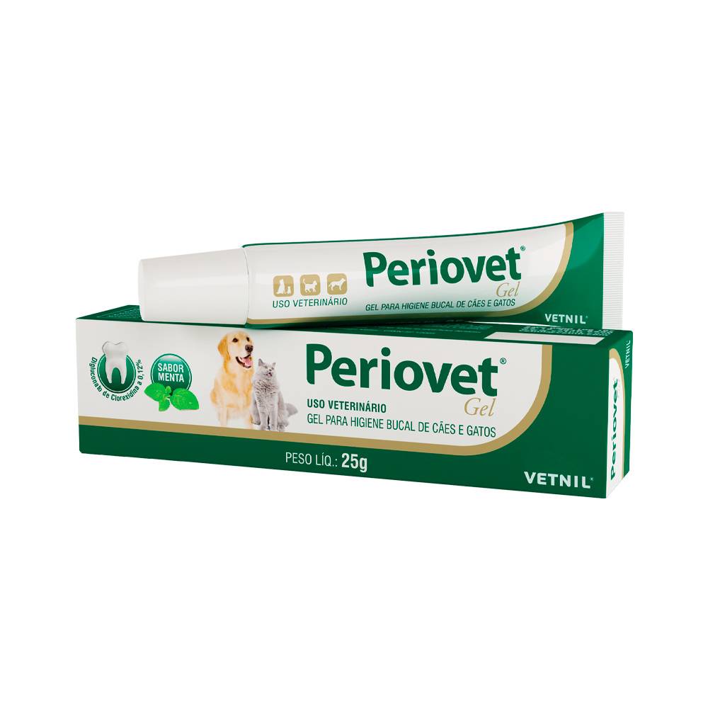 Vetnil gel para higiene bucal de cães e gatos periovet (25g)