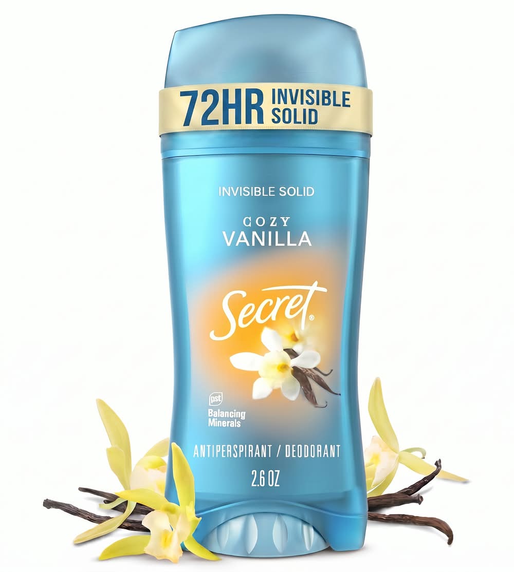 Secret Vanilla Invisible Solid Antiperspirant Deodorant (2.6 oz)