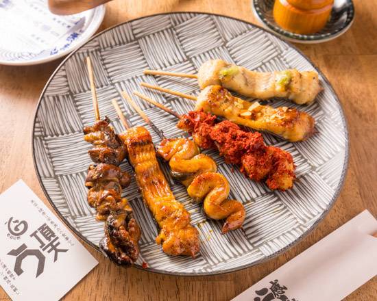 鰻串6種盛り Grilled Eel Skewer Assortment (6 Kinds)