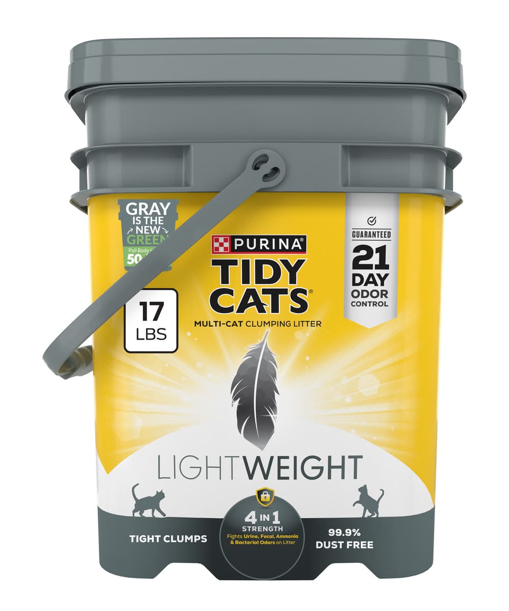 Purina Tidy Cats Lightweight 4-in-1 Strength Dust Free Clumping Multi Cat Litter (17 lbs)