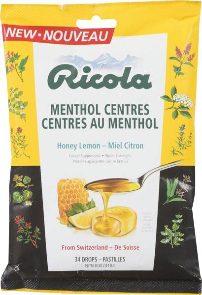 Ricola Menthol Centres Honey Lemon Throat Lozenges (40 g)