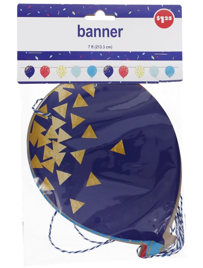 Balloon Birthday Banners, 7 ft