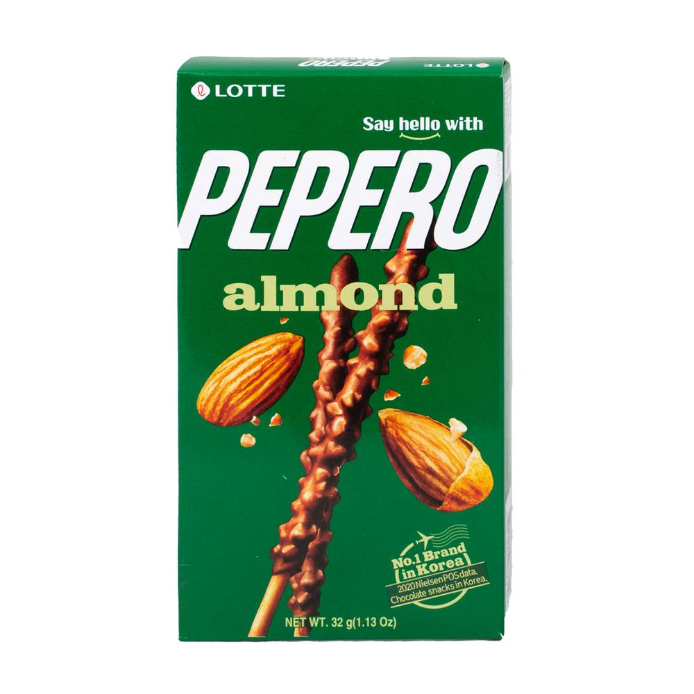 Lotte palitos pepero almendra y chocolate (caja 36 g)