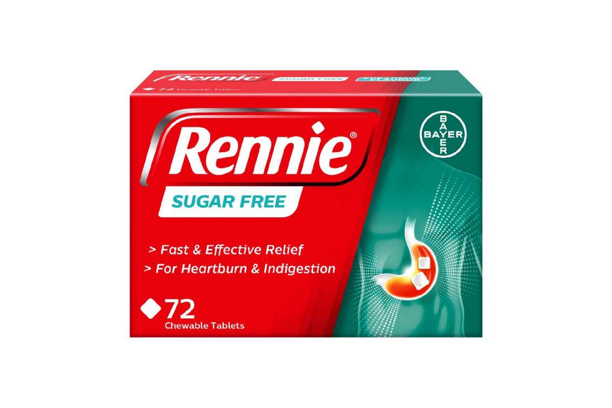 Rennie Sugar Free Flavour - 72 Chewable Tablets