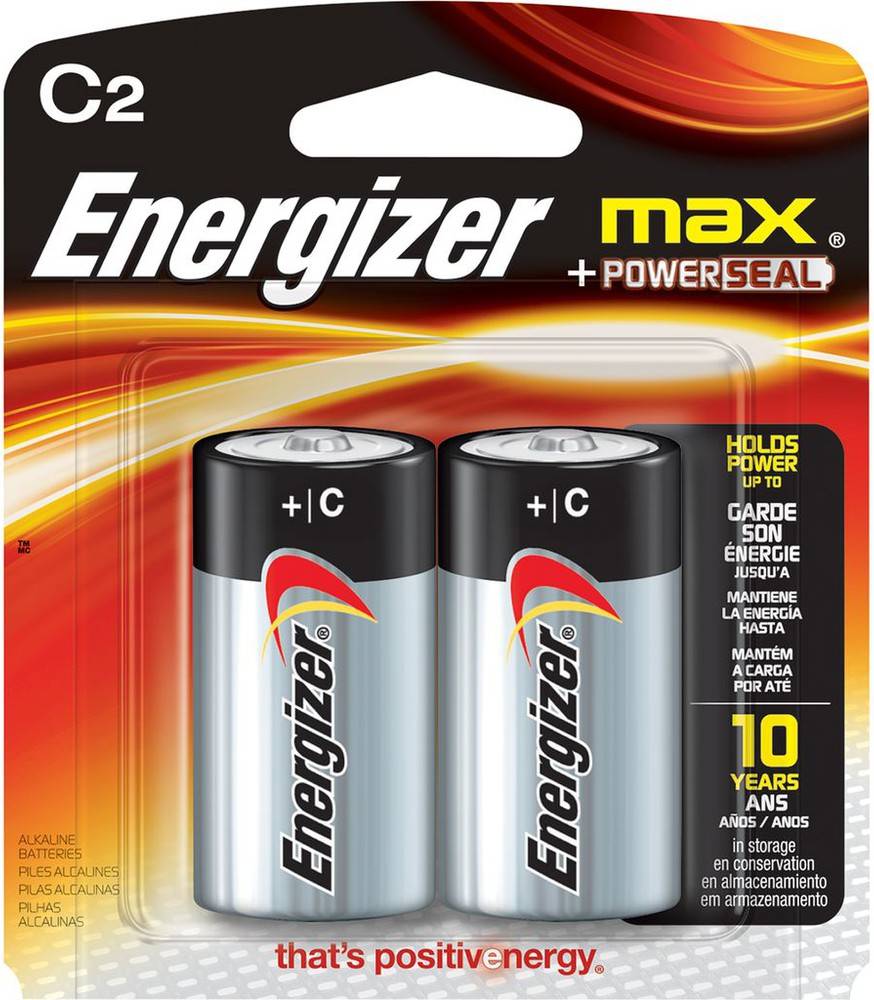 Energizer · MAX alkaline C batteries (2 units)