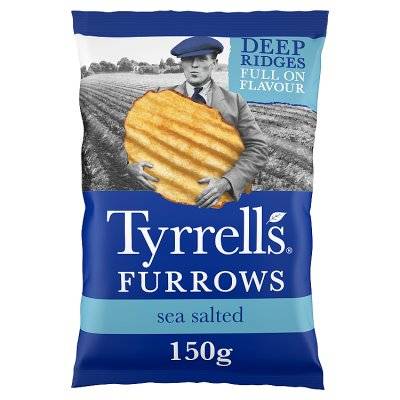 Tyrrells Furrows Sea Salted Crisps (150g)