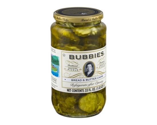 Bubbies · Bread & Butter Chips Pickles (33 fl oz)