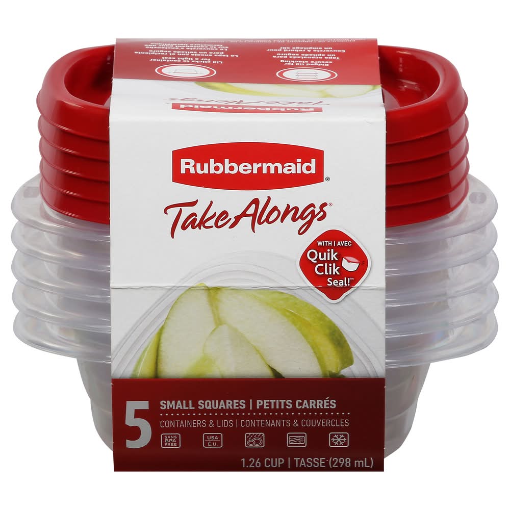 Rubbermaid Take Alongs Small Squares Containers & Lids