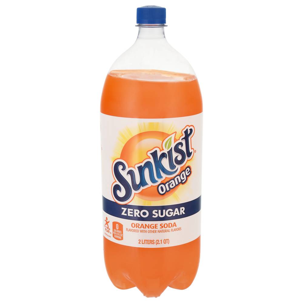 Sunkist Zero Sugar Soda, Orange (2 L)