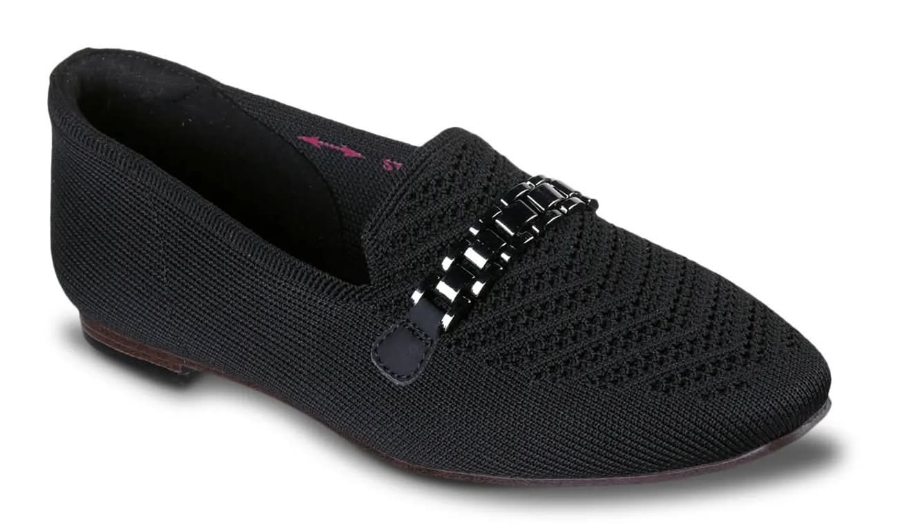 Skechers Cleo Snip Elegant Allure Loafer (Black Medium - 6)