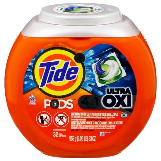 Tide 4-in-1 Ultra Oxi Detergent Pods (32 ct)
